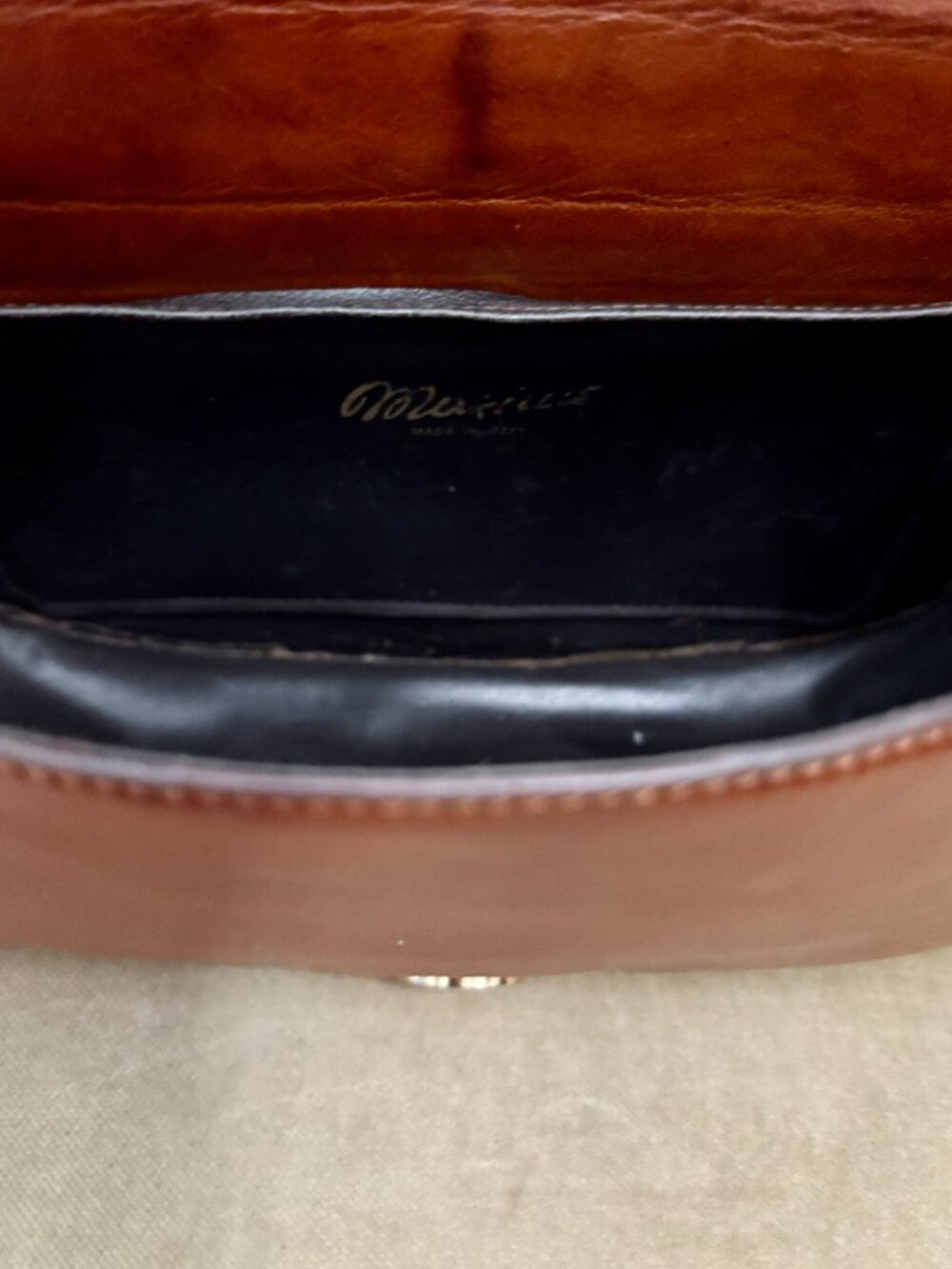 VTG Auth. MAXIMA Italy Genuine Alligator Saddle Crossbody Bag...GORGEOUS! - Picture 8 of 8